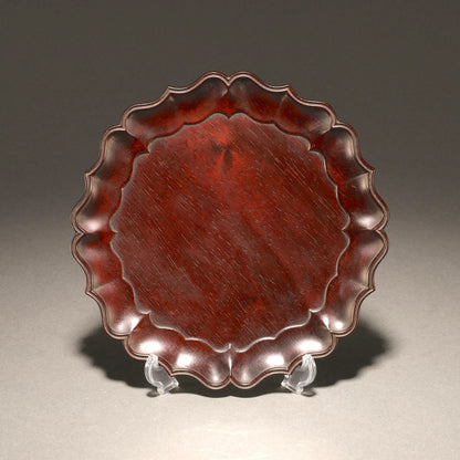 Petal-Shaped Wooden Plates (a set of five) [W0262]