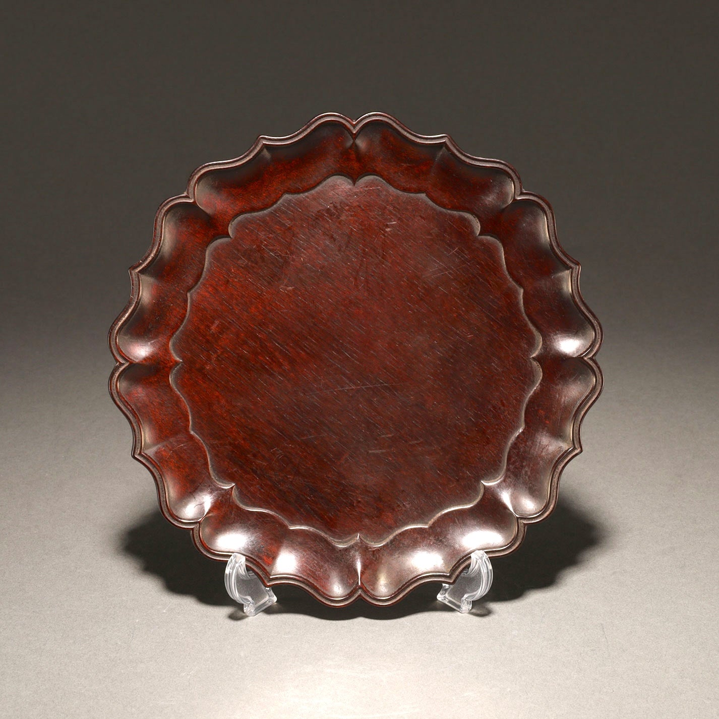Petal-Shaped Wooden Plates (a set of five) [W0262]