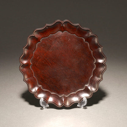 Petal-Shaped Wooden Plates (a set of five) [W0262]