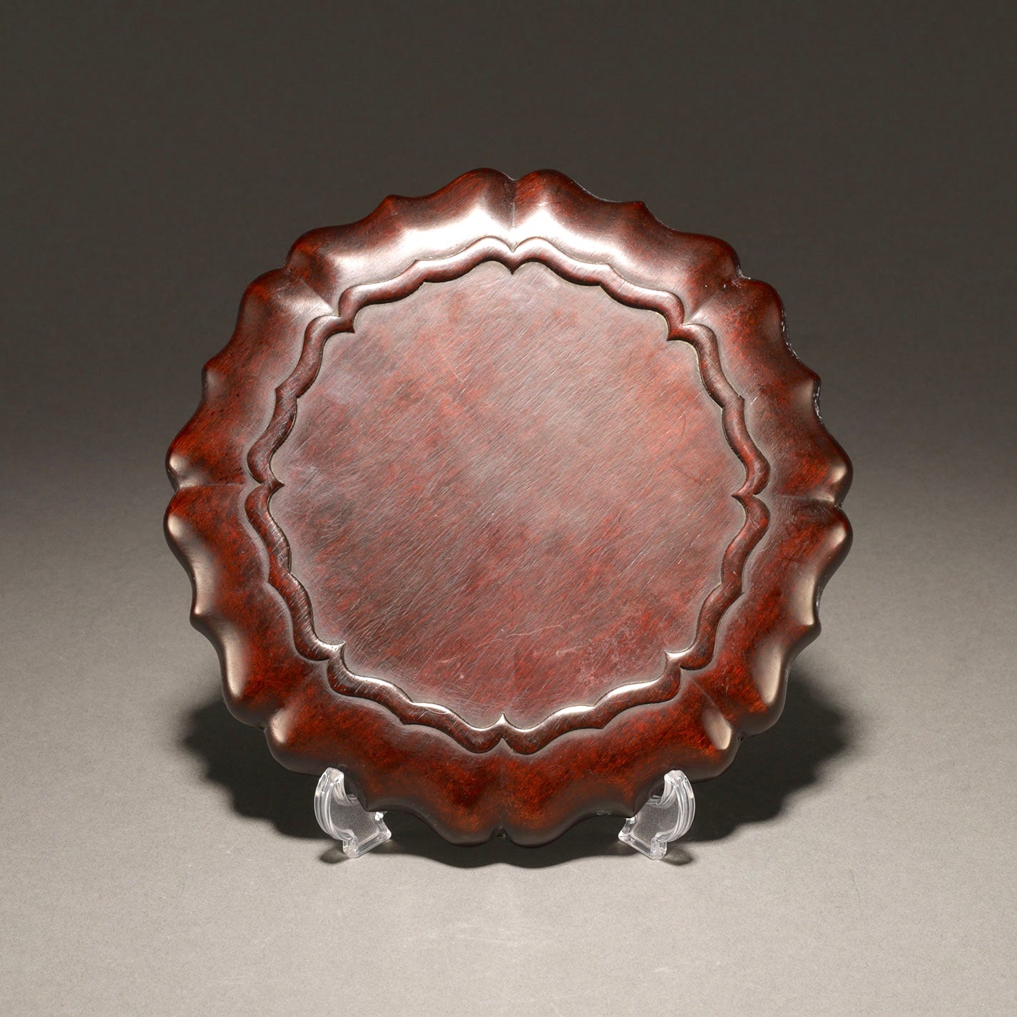Petal-Shaped Wooden Plates (a set of five) [W0262]