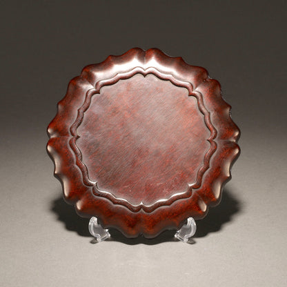 Petal-Shaped Wooden Plates (a set of five) [W0262]