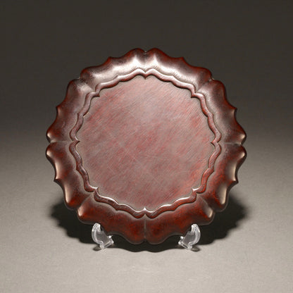 Petal-Shaped Wooden Plates (a set of five) [W0262]