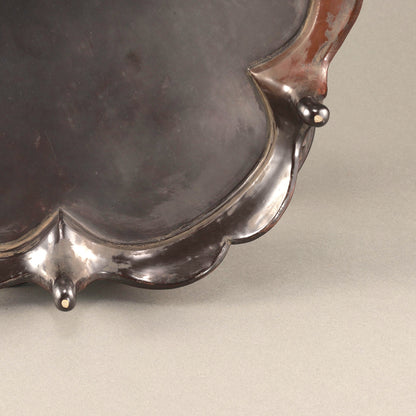 螺鈿牡丹文輪花形平卓