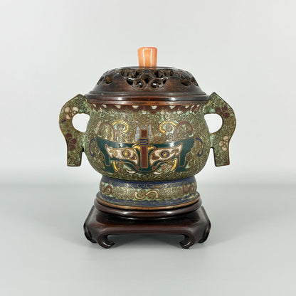 琺瑯彩銅胎香爐