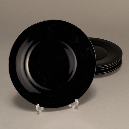 乾隆濃紫玻璃中皿(六件一組)