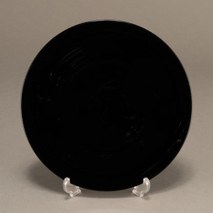 乾隆濃紫玻璃中皿(六件一組)