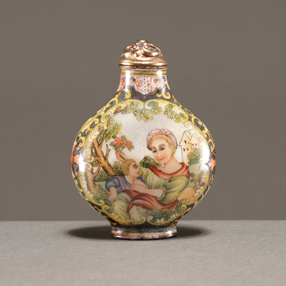 琺瑯人物図鼻煙壺