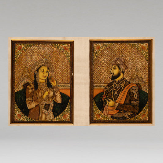 Ivory miniature 2 paintings