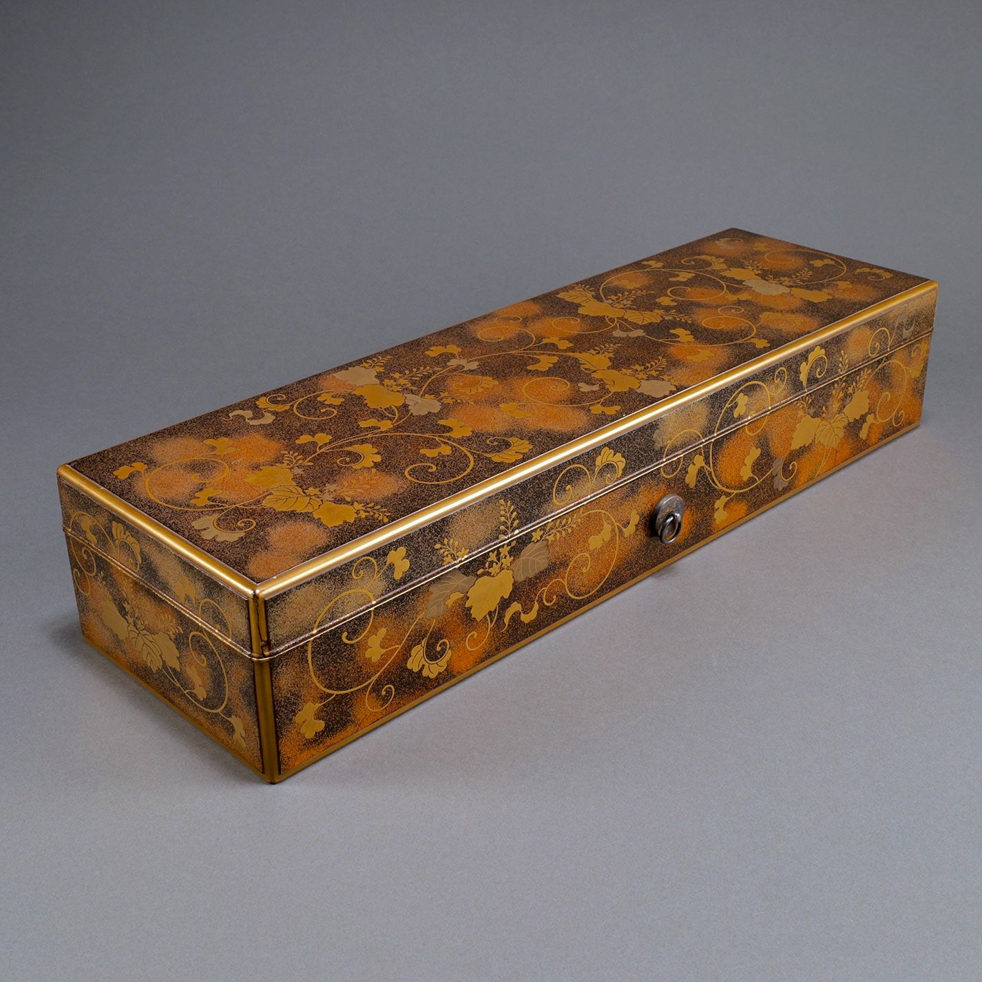 Famille-Rose Enamel Ruyi Scepter with Lotus and Bat Design