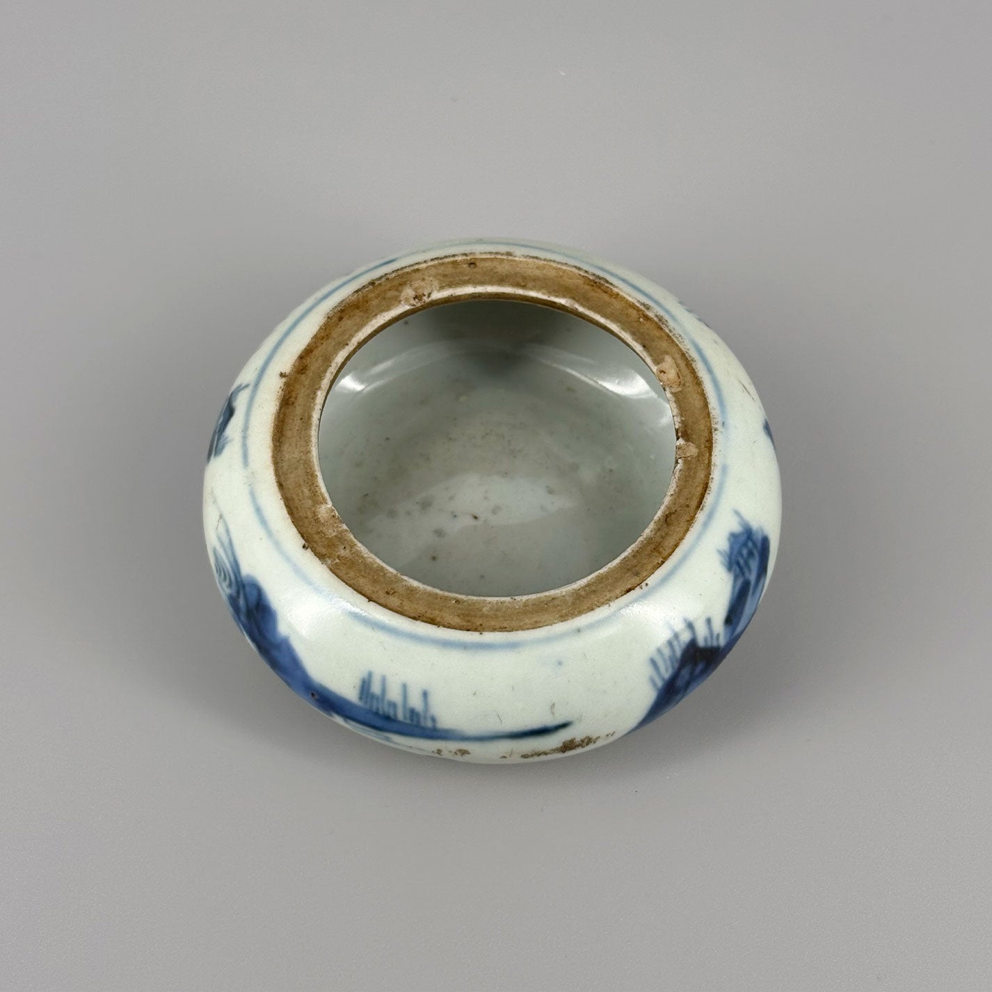 Blue-and-White Landscape Incense Burner