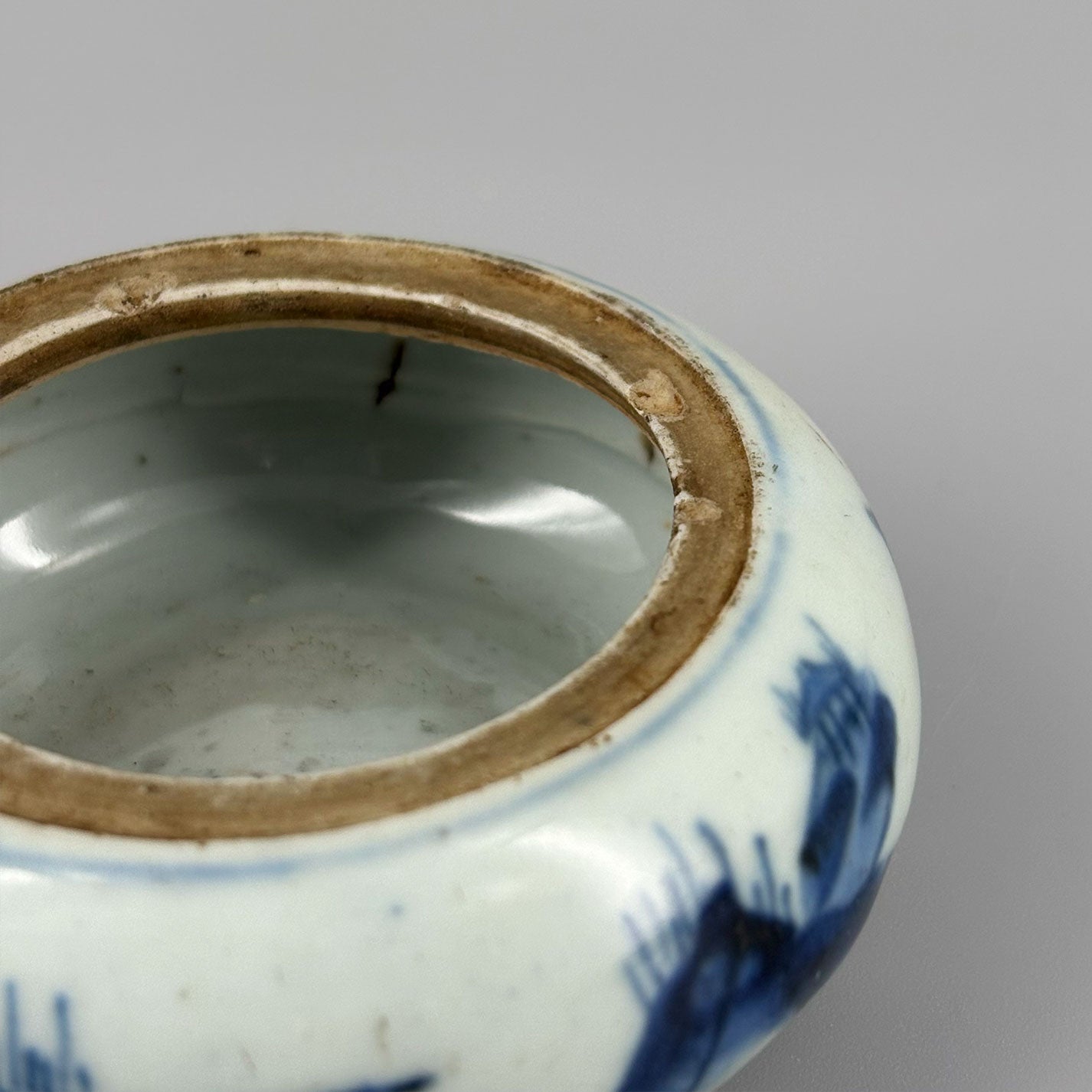 Blue-and-White Landscape Incense Burner
