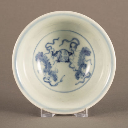 青花花草紋盃
