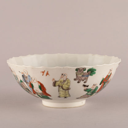 五彩人物紋碗