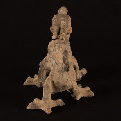 Painted Dragon Terracotta Statue