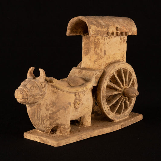 Painted Oxcart Statue