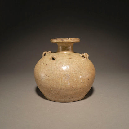 越州窯青磁六耳盤口壷