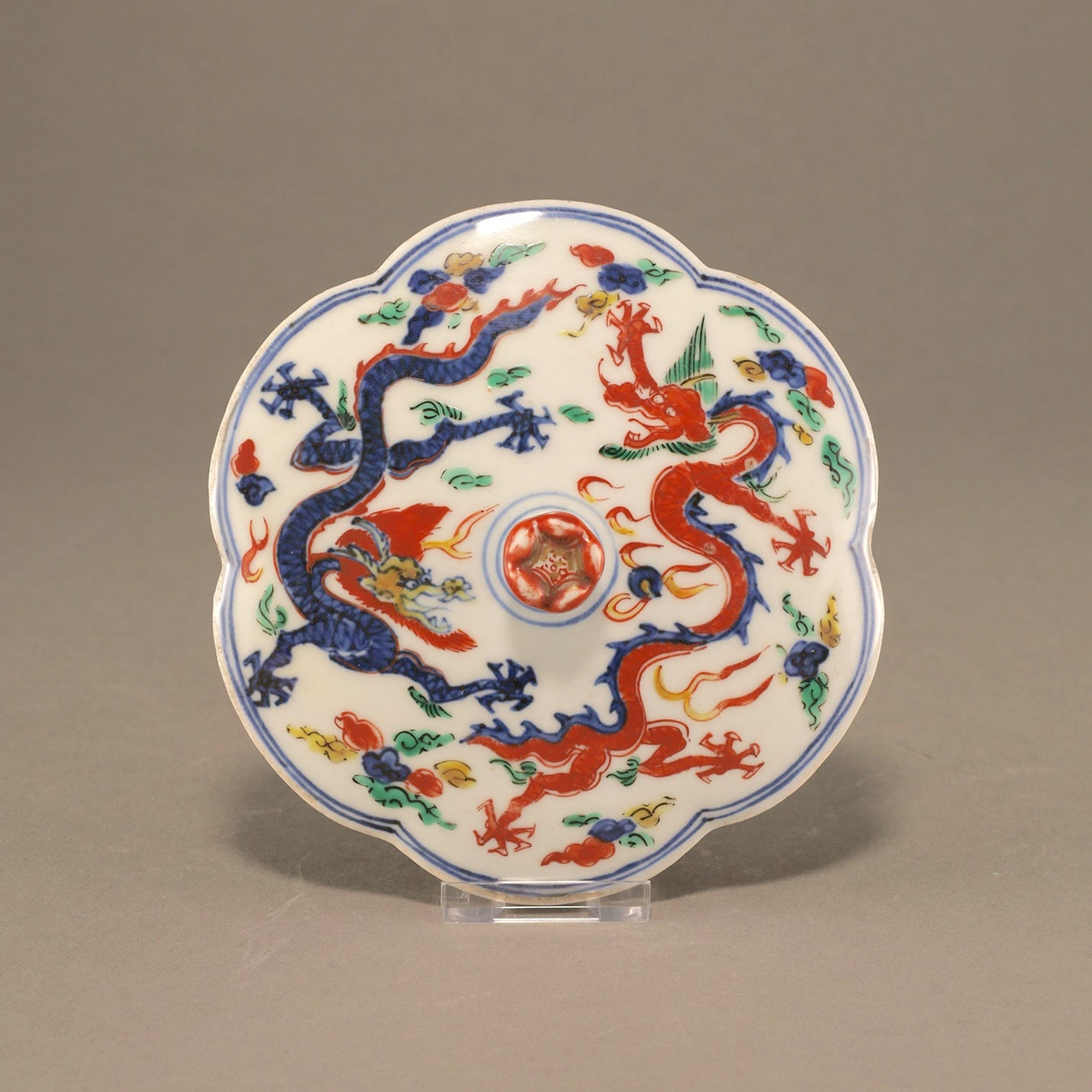 五彩龍紋蟋蟀罐