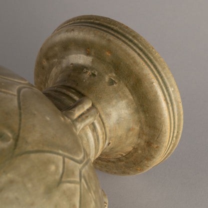 青瓷蓮花紋四耳瓶