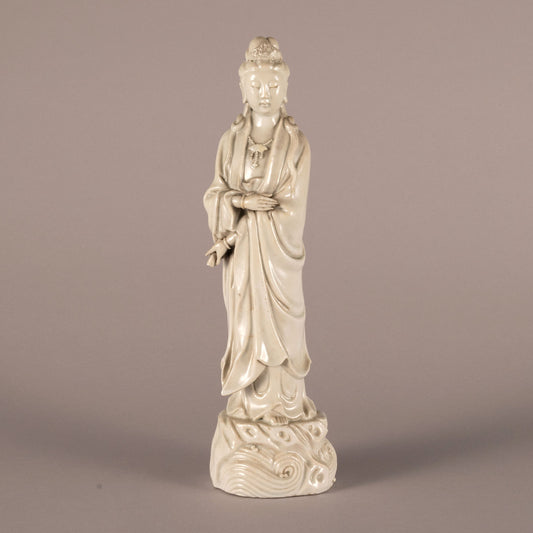 White porcelain Kannon statue