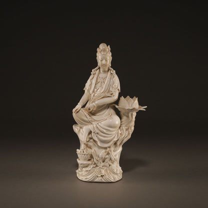 德化窯白瓷魚籃觀音像
