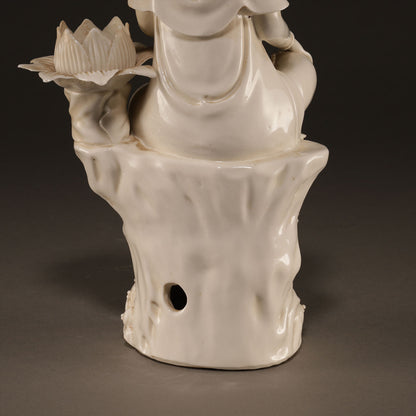 德化窯白瓷魚籃觀音像