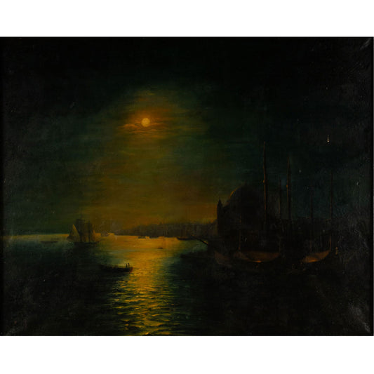 [B0815] Unknown Artist "Landscape (Moonlight)"